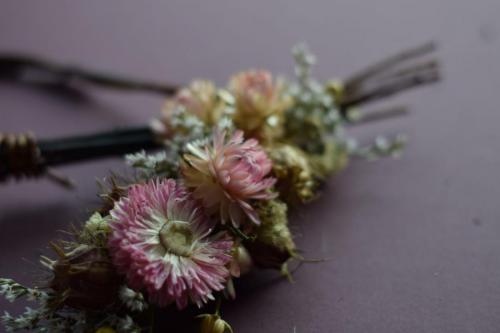 Dried flower heart detail