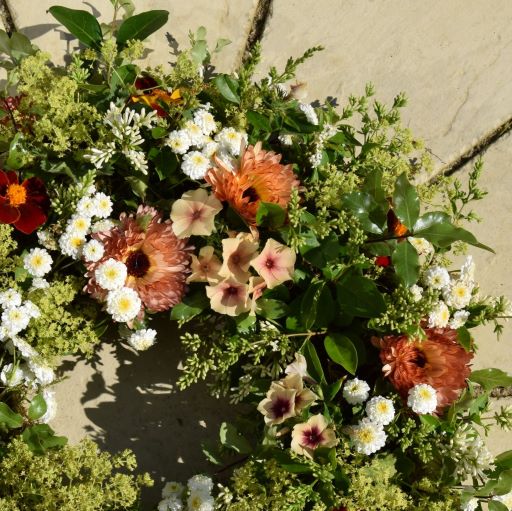 British flowers funeral wreath Floral Acre Somerset