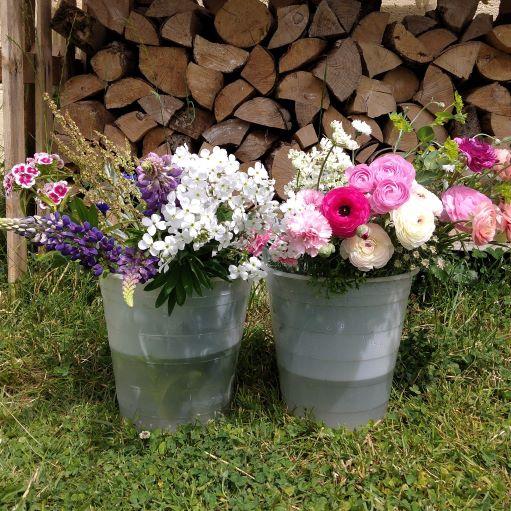 DIY buckets flowers Floral Acre Somerset