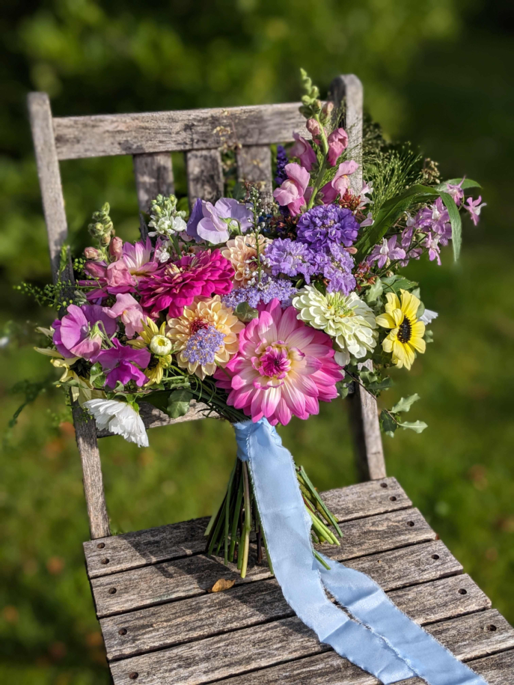Summer wedding bouquet Floral Acre British flowers Shepton Mallet