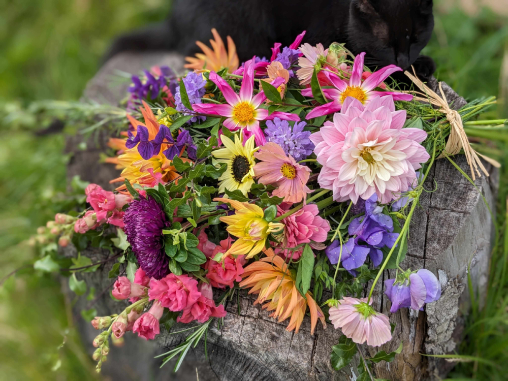 Funeral tied sheaf Floral Acre Shepton Mallet